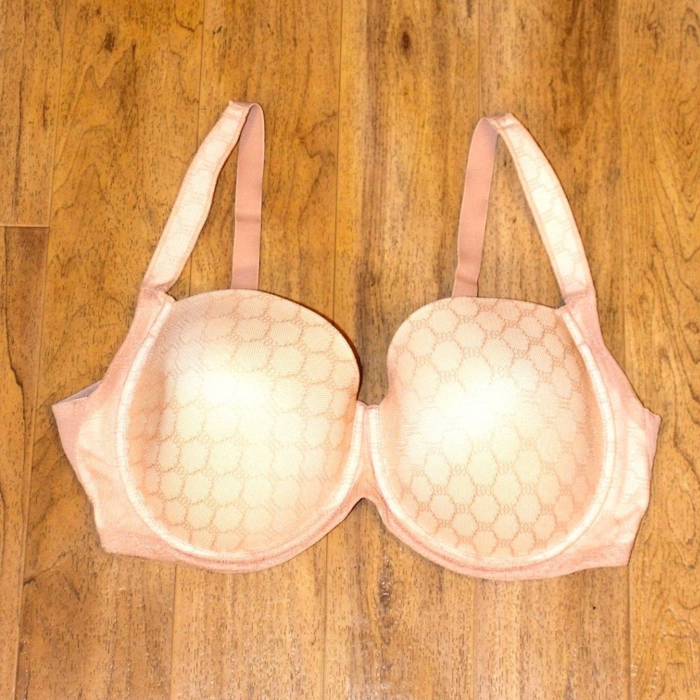 Soma Stunning Support Bra Women 40DD Pink Excellent Geo Lace Full Coverage
